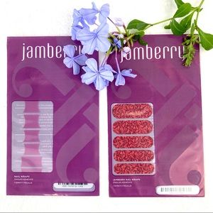 4/$25.  JAMBERRY Nail Wraps.  “Orchid Tip” & “Abby Floral”